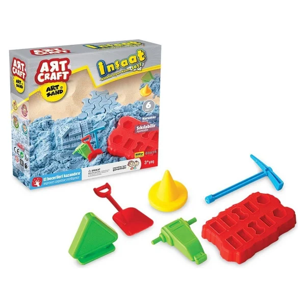 Art Craft İnşaat Kinetik Kum Seti 500 Gr 03614 - Görsel 3