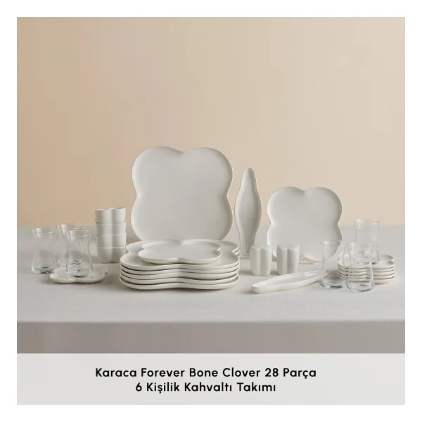 Karaca Clover 28 Parça 6 Kişilik Kahvaltı Servis Takımı - Görsel 4