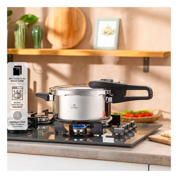 Emsan Fast Cooker Çift Emniyetli 4 Lt Düdüklü Tencere - Görsel 2