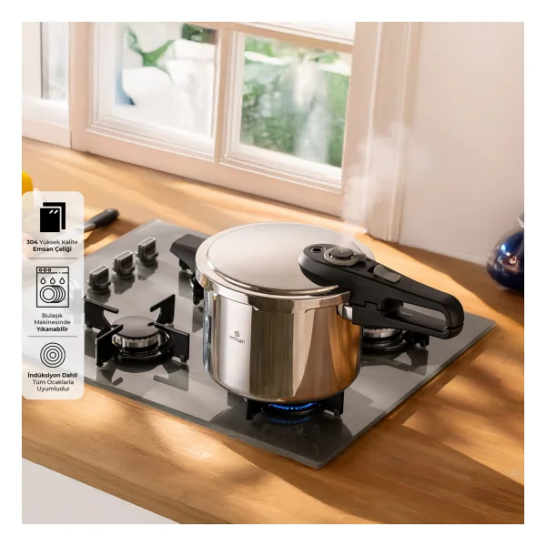 Emsan Fast Cooker Çift Emniyetli 6 Lt Düdüklü Tencere - Görsel 9
