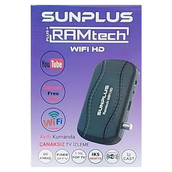 Sunplus Ramtech Wi-Fi Full HD Uydu Alıcısı - Görsel 3