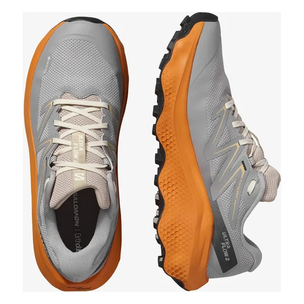 Salomon Ultra Flow 2 Gore-Tex L47884200 Gri-Turuncu Erkek Koşu Ayakkabısı - Görsel 2