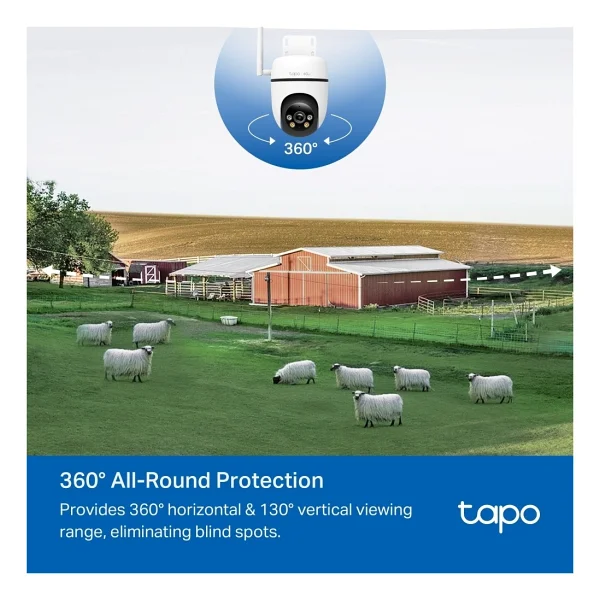 Tp-Link Tapo C501gw Speed Dome Full HD 360 Derece Gece Görüşlü Ip Güvenlik Kamerası - Görsel 7