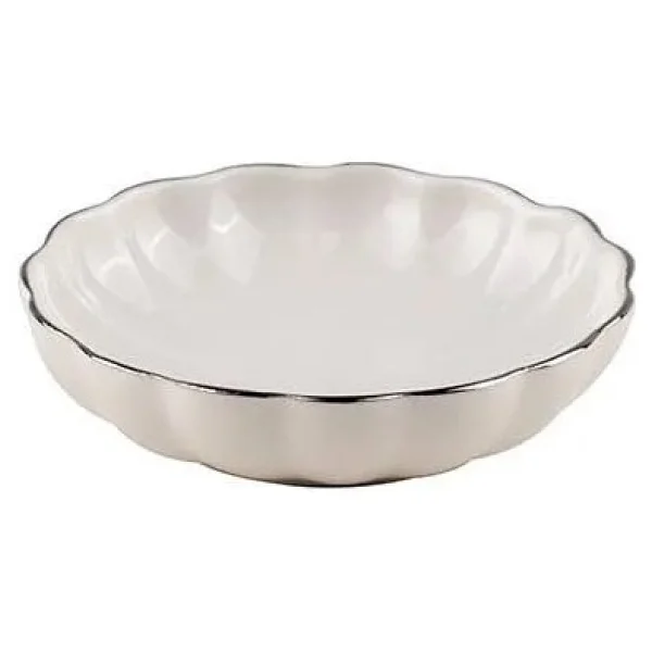 Kütahya Porselen Bone Luz Platin Fileli 8 Cm 6'lı Kase - Görsel 2