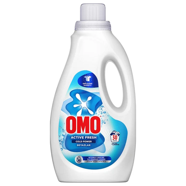 Omo Active Fresh Cold Power Beyazlar İçin Sıvı Deterjan 1.5 Lt - Görsel 2