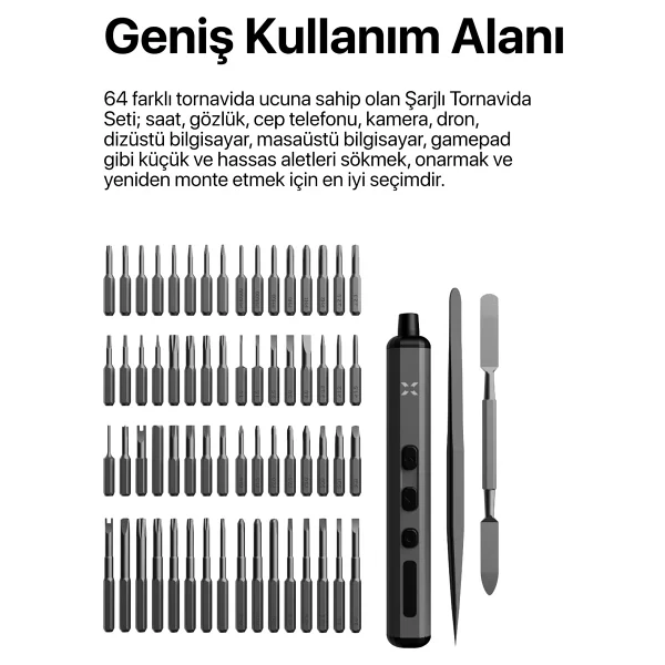 Xenon Smart X6832 68 Parça Şarjlı Hassas Tornavida Seti - Görsel 4