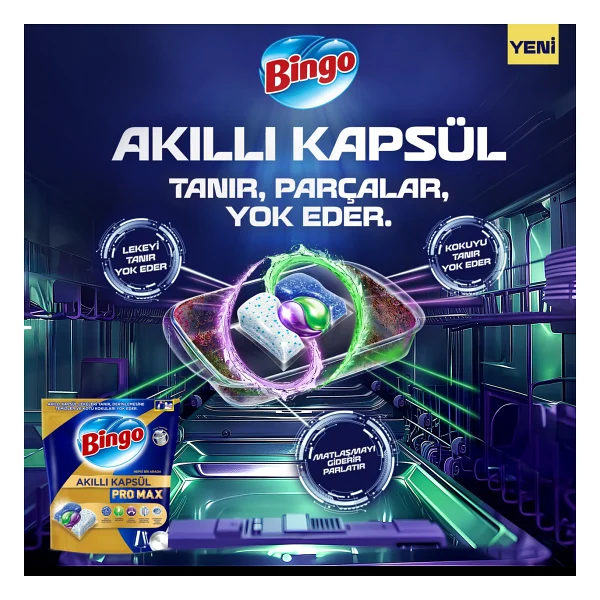 Bingo Akıllı Kapsül Pro Max Bulaşık Makinesi Tableti 60'lı - Görsel 6