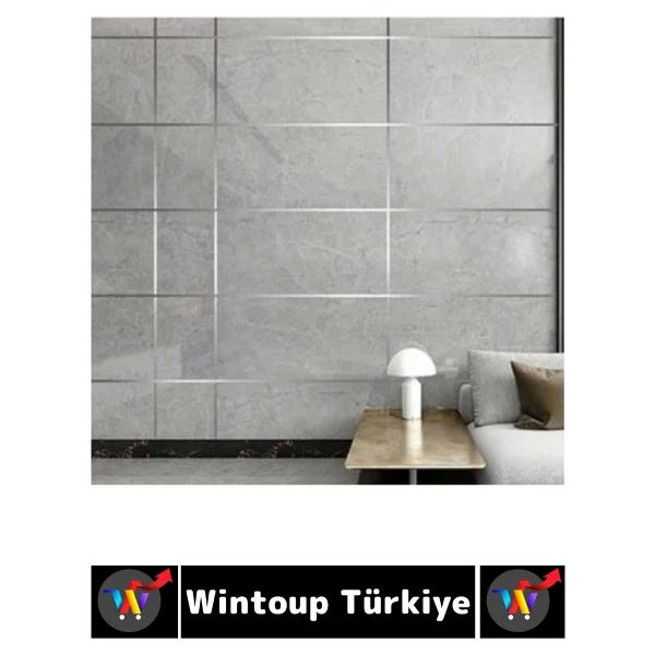 Uzun Ömürlü Kendinden Yapışkanlı Karo Zemin Fayans Derz 0.5 Cm X 50 Metre Gri Şerit Bant - Görsel 2