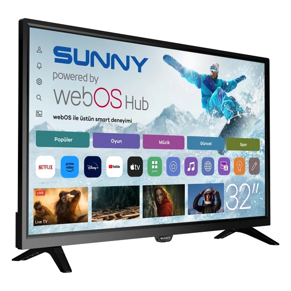 Sunny Sn32dal540 HD 32" 82 Ekran Uydu Alıcılı Webos Smart LED TV - Görsel 2