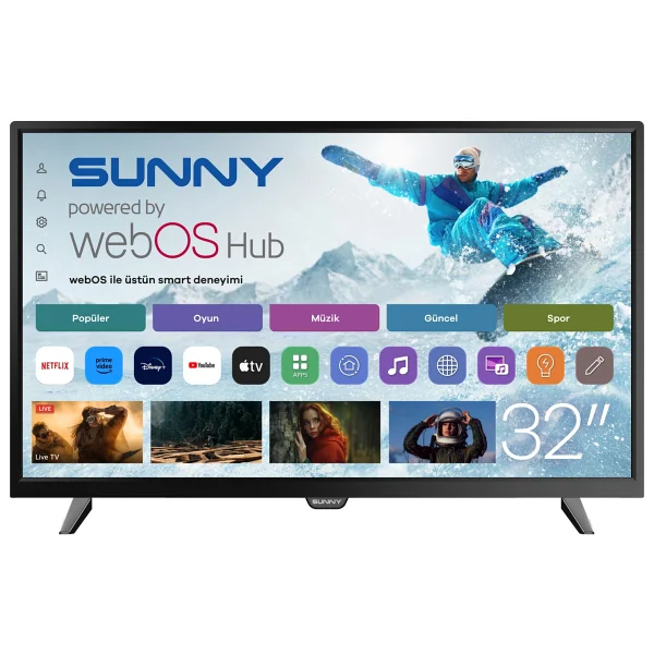 Sunny Sn32dal540 HD 32" 82 Ekran Uydu Alıcılı Webos Smart LED TV - Görsel 7