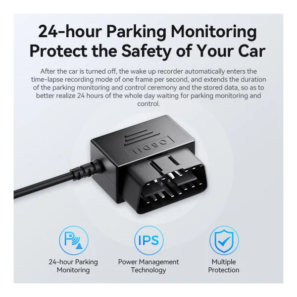 Azdome Obd Hardwire Kit Type-C Port - Park Modu Destekli, 12v-24v Araç Güç Adaptörü (M300, M550, M660, V600 - Görsel 6