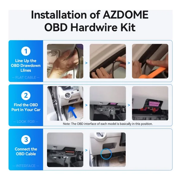 Azdome Obd Hardwire Kit Type-C Port - Park Modu Destekli, 12v-24v Araç Güç Adaptörü (M300, M550, M660, V600 - Görsel 7