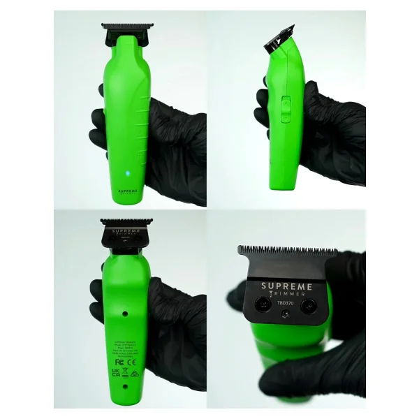 Supreme Trimmer Iguana Vader Trimmer Tıraş Makinesi Saç Sakal Kesim Çizim Dlc T Bıçak Kablosuz 7200 Rpm - Yeşil - Görsel 2