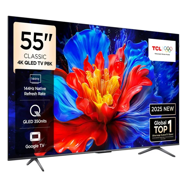 Tcl 55p8k 4K Ultra HD 55" 140 Ekran Uydu Alıcılı Google Smart QLED TV - Görsel 2