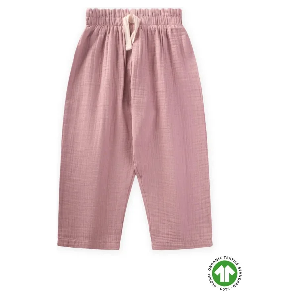 Cigit Organic Beli Fırfırlı Geniş Kesim Müslin Pantolon 1-8 Yaş Bakır - 12 - 18 Ay - Görsel 2