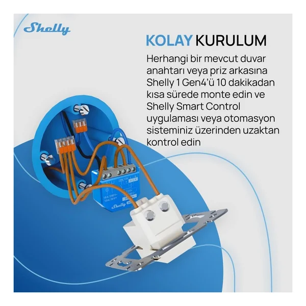 Shelly 1 Gen4 Wi-Fi Akıllı Röle - Görsel 4