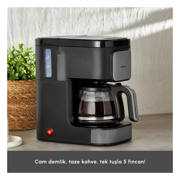 Karaca Just Coffee Aroma 2 In 1 Filtre Kahve Makinesi 750 Ml Gri Paslanmaz Çelik Özellikli - Görsel 4