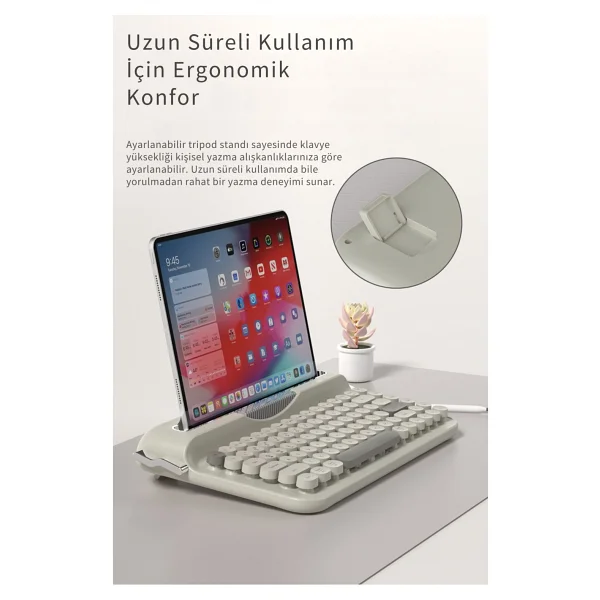 Ajazz AF84 TKL Gri Kablosuz Klavye - Görsel 3