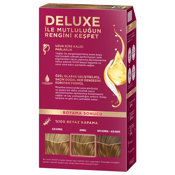 Palette Deluxe 7.65 Altın Parıltılı Toffee Saç Boyası - Görsel 4