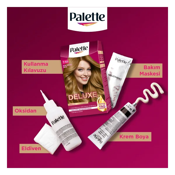 Palette Deluxe 7.65 Altın Parıltılı Toffee Saç Boyası - Görsel 7