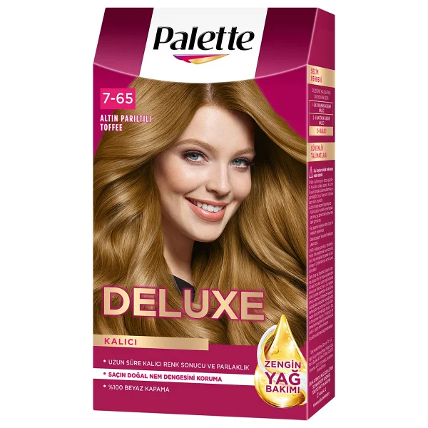 Palette Deluxe 7.65 Altın Parıltılı Toffee Saç Boyası - Görsel 3