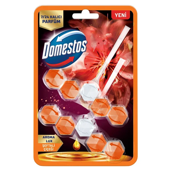 Domestos Aroma Lux Şeftali Çiçeği Tuvalet Bloğu 100 Gr - Görsel 9