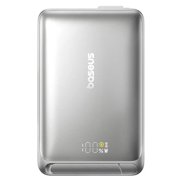 Baseus Nomos Qi2 Gri 10000 mAh Hızlı Şarj Magsafe Powerbank - Görsel 2