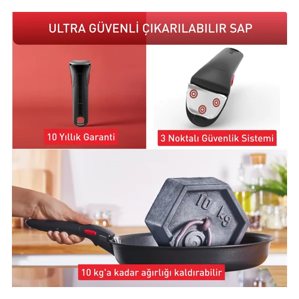 Tefal Ingenio Excellence Titanyum 6x 12 Parça Büyük Tava Tencere Seti - Görsel 7