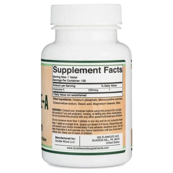 Double Wood Huperzine A 200 mcg 120 Tablet - Görsel 6