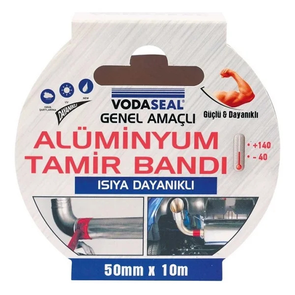 Vodaseal Alüminyum Tamir Bandı 50 Mm X 10 Mt Isıya Dayanıklı - Şeffaf - Görsel 3