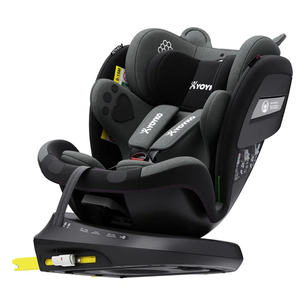 Yoyko Bear 360° Dönebilir Yatabilir Isofix Siyah 0-36 Kg Oto Koltuğu - Görsel 10