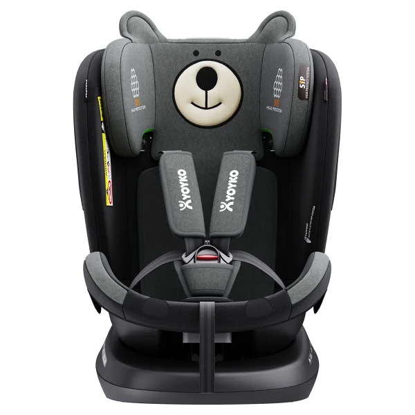 Yoyko Bear 360° Dönebilir Yatabilir Isofix Gri 0-36 Kg Oto Koltuğu - Görsel 3