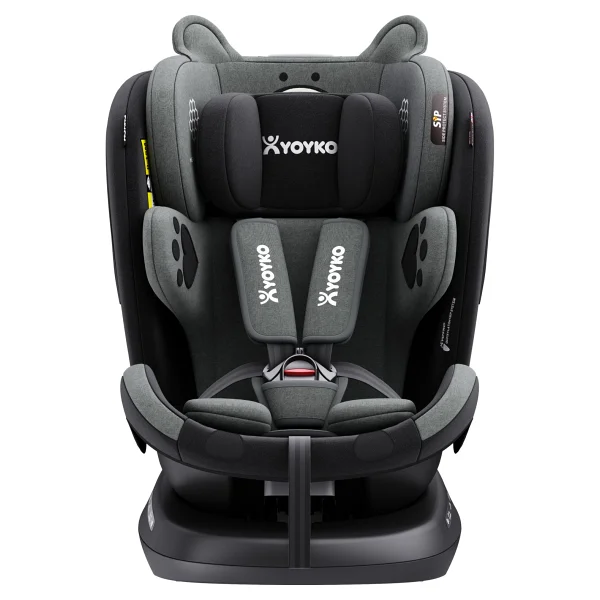 Yoyko Bear 360° Dönebilir Yatabilir Isofix Gri 0-36 Kg Oto Koltuğu - Görsel 4