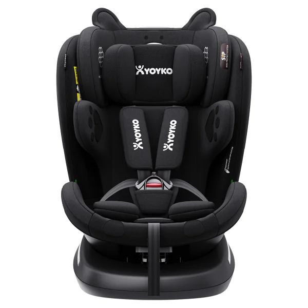 Yoyko Bear 360° Dönebilir Yatabilir Isofix Siyah 0-36 Kg Oto Koltuğu - Görsel 4