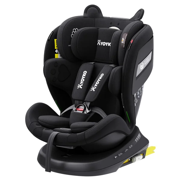 Yoyko Bear 360° Dönebilir Yatabilir Isofix Siyah 0-36 Kg Oto Koltuğu - Görsel 6