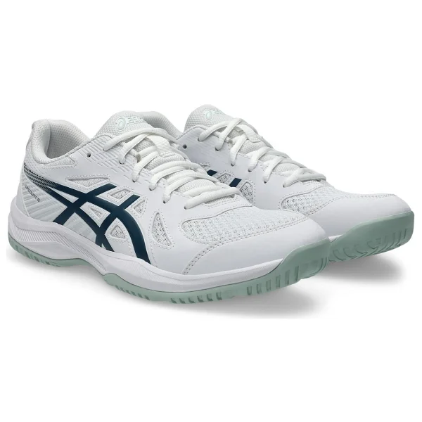 Asics Upcourt 6 1071a104-104 Beyaz-Lacivert Erkek Voleybol Ayakkabısı - Görsel 3