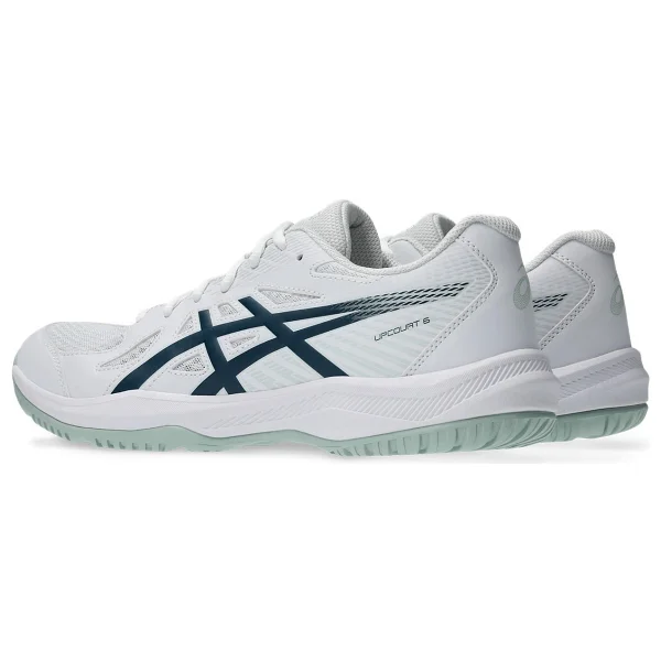 Asics Upcourt 6 1071a104-104 Beyaz-Lacivert Erkek Voleybol Ayakkabısı - Görsel 4