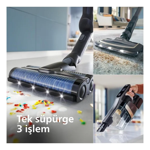 Philips Aqua Trio Yeni 9000 Serisi 3'ü 1 Arada (Islak, Kuru Ve Moplu) Sarjlı Ve Kablosuz Dik Süpürge - Görsel 5