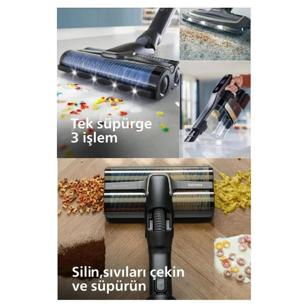 Philips Aqua Trio Yeni 9000 Serisi 3'ü 1 Arada (Islak, Kuru Ve Moplu) Sarjlı Ve Kablosuz Dik Süpürge - Görsel 6