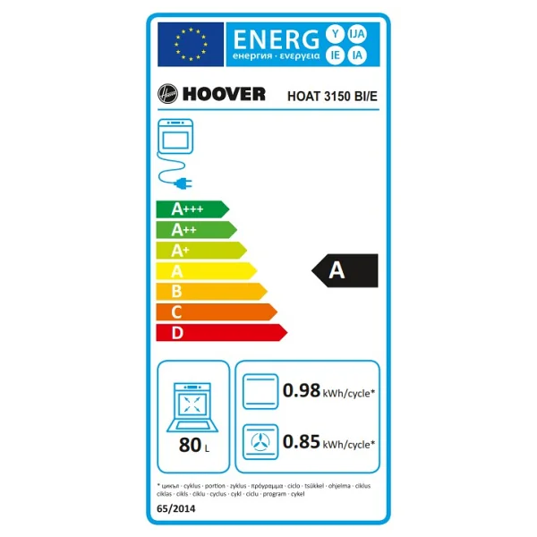 Hoover Hoat 3150 Bı 80 Lt Siyah Ankastre Fırın - Görsel 3