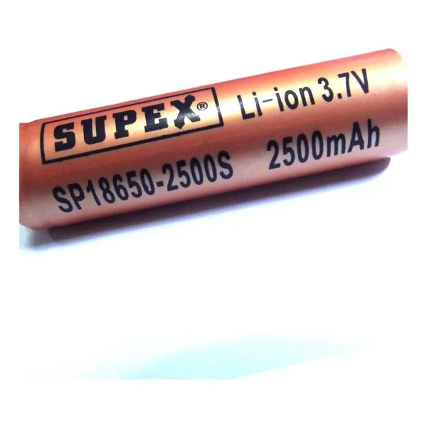Supex ICR14500-900F-5C 900MA 3.7V 5C Deşarj Akımı Düz Kafa Pil