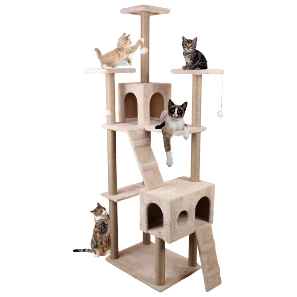 Nursoft Residence Kedi Tırmalama Evi Pembe - Görsel 10