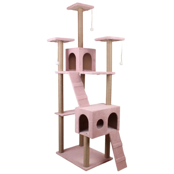 Nursoft Residence Kedi Tırmalama Evi Pembe - Görsel 2