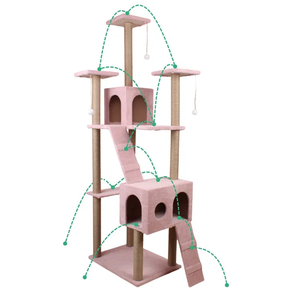 Nursoft Residence Kedi Tırmalama Evi Pembe - Görsel 3