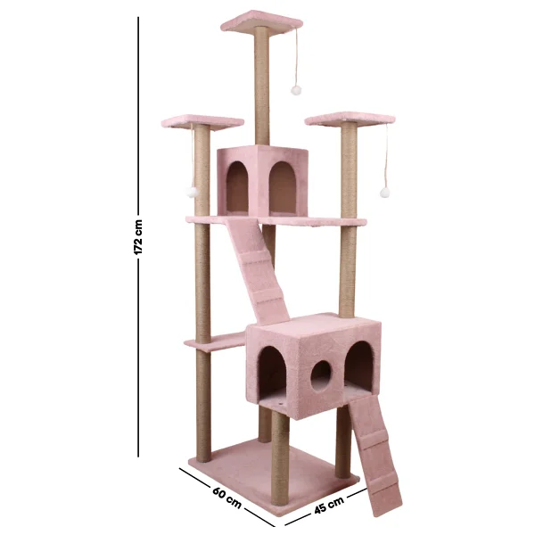 Nursoft Residence Kedi Tırmalama Evi Pembe - Görsel 4