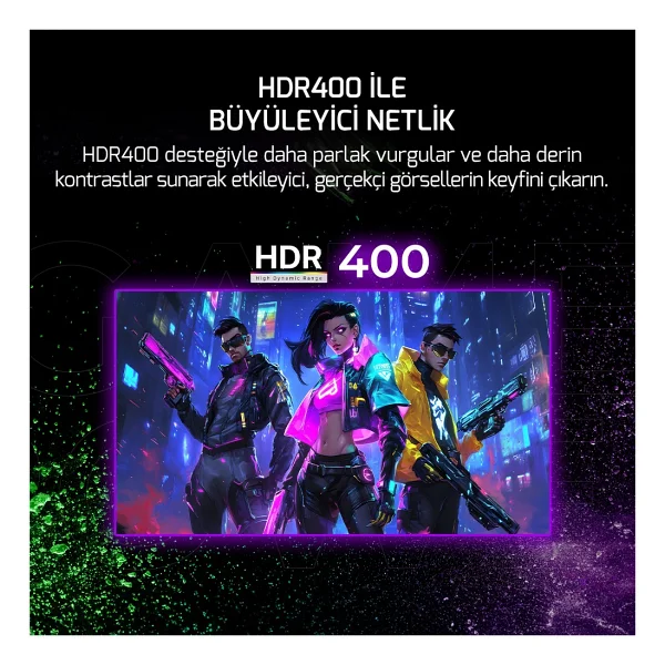 Gamepower Lucid S40 24.5'' 0.2 Ms Full HD Pivot 400 Hz Oyuncu Monitörü - Görsel 8