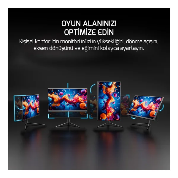 Gamepower Lucid S50 24.5'' 0.2 Ms Full HD Pivot 500 Hz Oyuncu Monitörü - Görsel 3