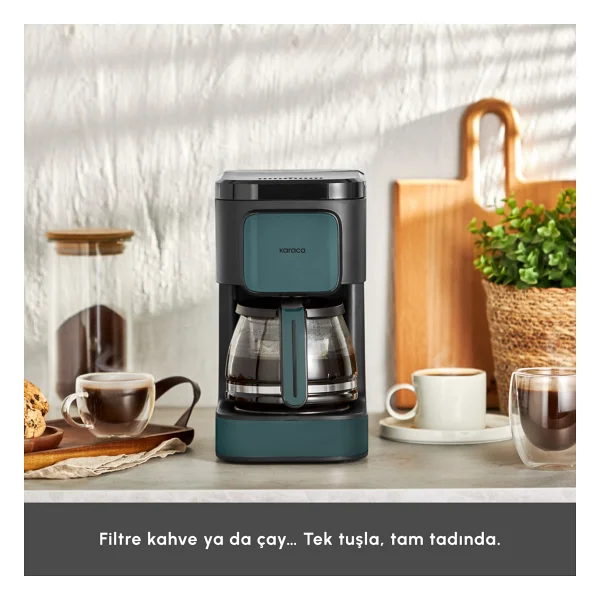 Karaca Just Coffee Aroma 2in1 Pine Green Çay Ve Filtre Kahve Makinesi - Görsel 3