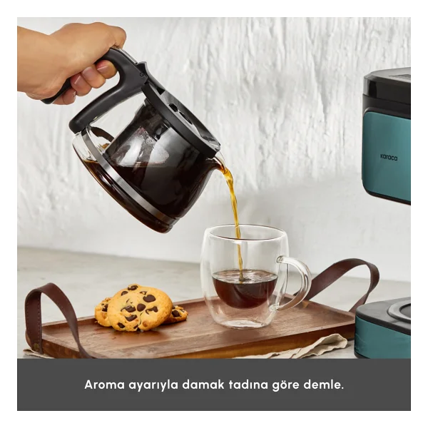 Karaca Just Coffee Aroma 2in1 Pine Green Çay Ve Filtre Kahve Makinesi - Görsel 5