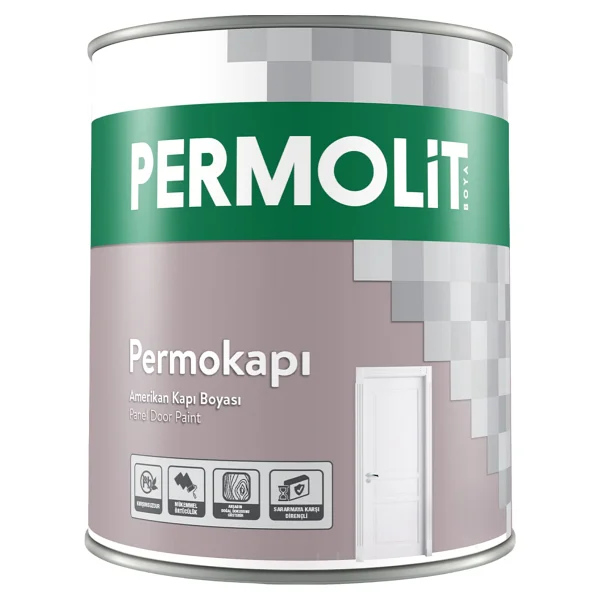 Permolit Permokapı Sentetik Amerikan Panel Kapı Boyası Beyaz Yarı Mat 0,75l - 2,5l Yüksek Örtücülük, Sararmaya Karşı Dirençli - Görsel 9